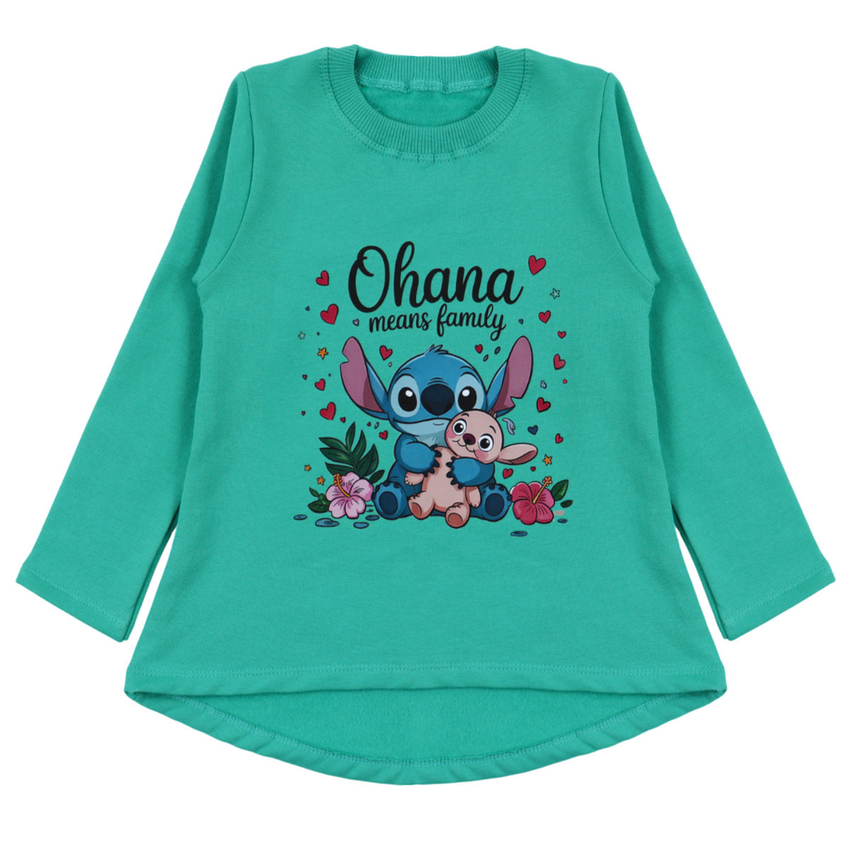 Ватирана туника "Ohana" в тъмна мента