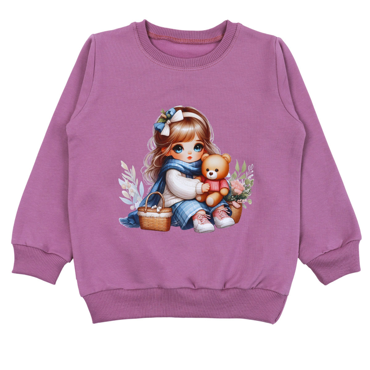 Детска ватирана блуза ''Пикник'' в лилаво