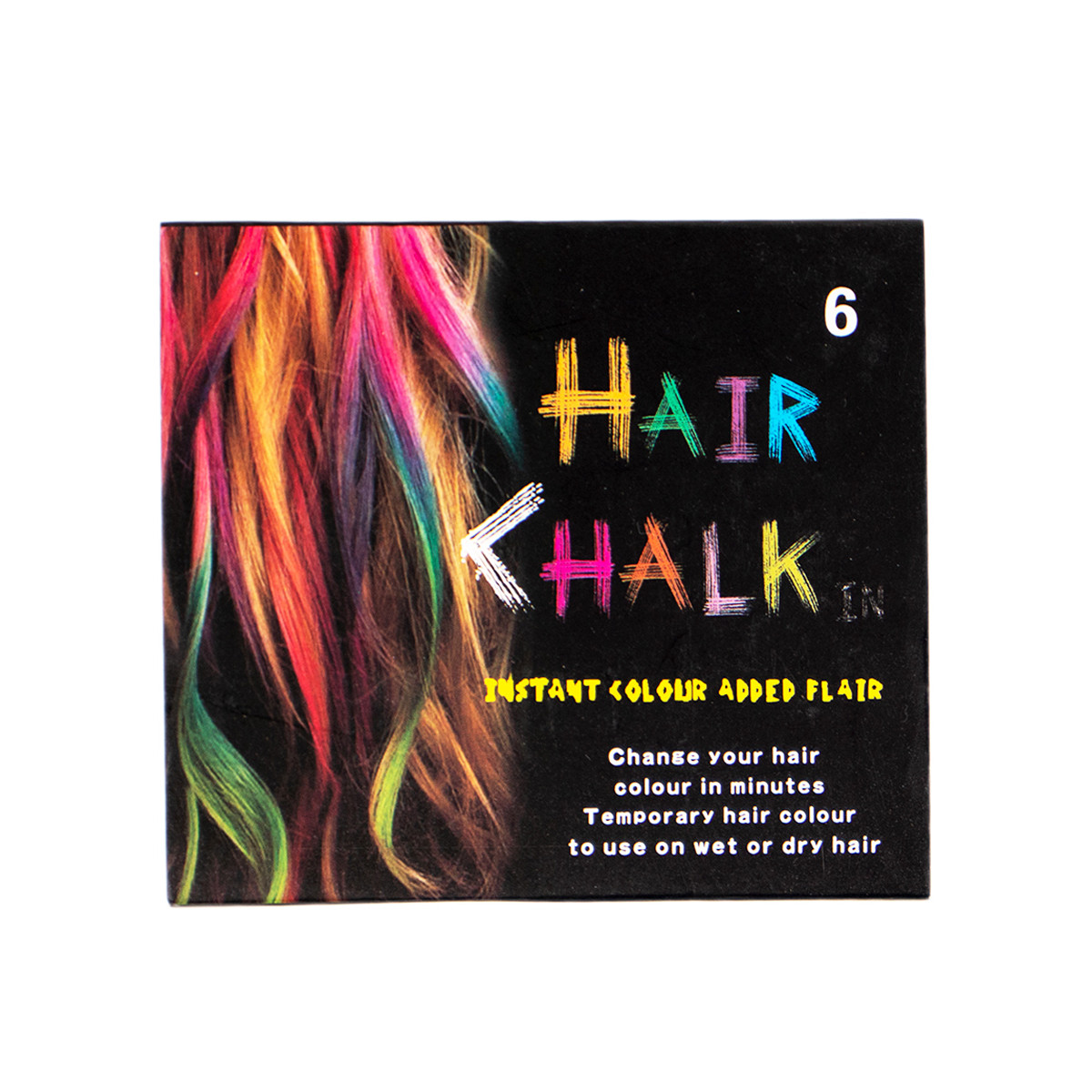 Цветни тебешири за коса 6 броя