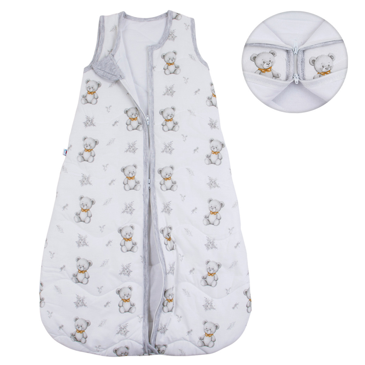 Зимен спален чувал с двупосочен цип "Cute bear"