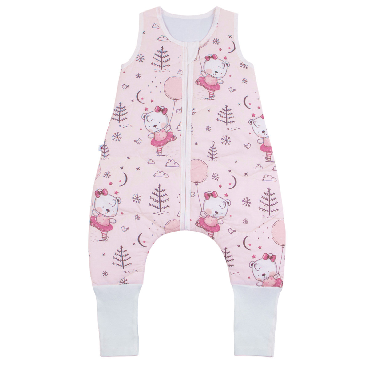 Зимен спален чувал с крачета "Pink bear"