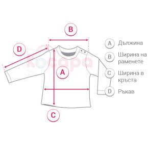 Таблица с размери за Ватирани блузи и пуловери